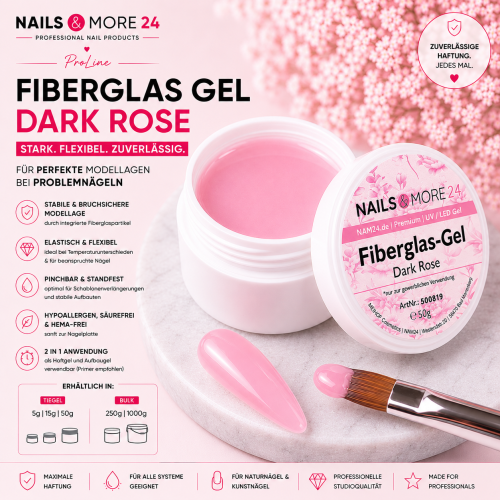 NAM24 - Fiberglas Gel Dark Rose | (5-250g)